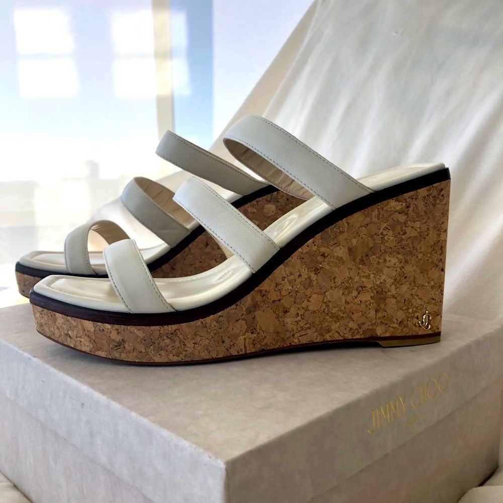 Jimmy Choo Athenia Latte Wedges